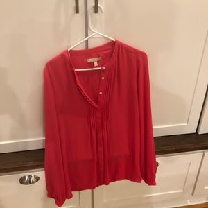 Hot Pink Blouse Banana Republic Small